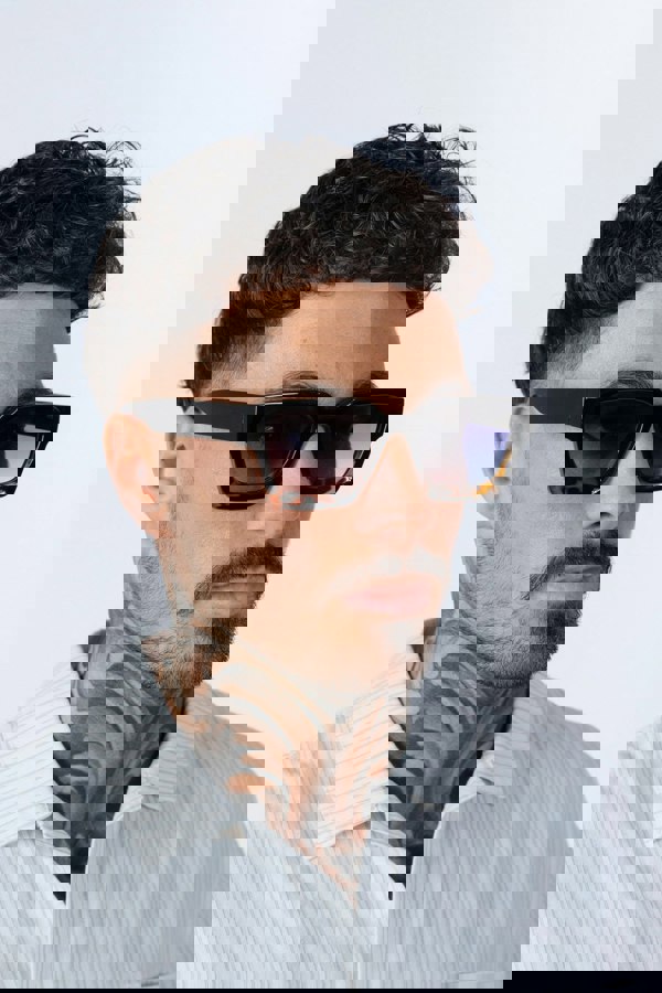 SVNX Square Retro Black Leopard Sunglasses