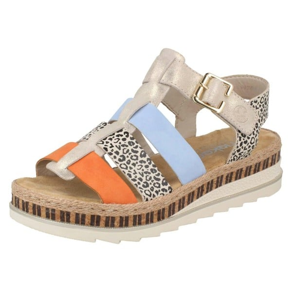 Rieker Ladies Rieker Strappy Sandals V7904 - Multi