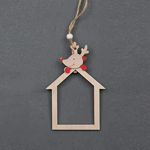 3 Piece Wooden Christmas Hanging Decorations Set with Santa, Reindeer and Snowman image 4