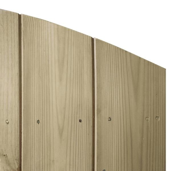 [rackhams variation] gate tongue & groove fully framed arch top [h.1800 x w.options] 4