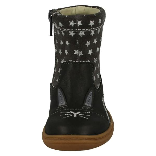Clarks Girls Clarks Rabbit Detailed Mid Calf Boots Flash Ear