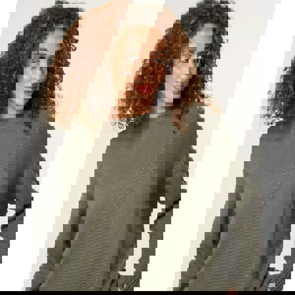 Blue Vanilla Argyle Stitch Detail Jumper