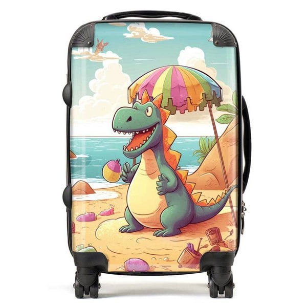 Warren Reed Dragon On A Beach Holiday Suitcase