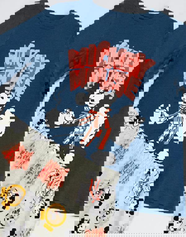 Disney Boys Blue Mickey Mouse Long Sleeve Long Leg Pyjama Set