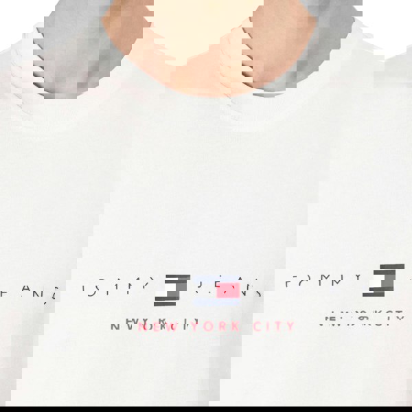 Tommy Hilfiger Tommy Jeans Flag Linear T-Shirt Ecru