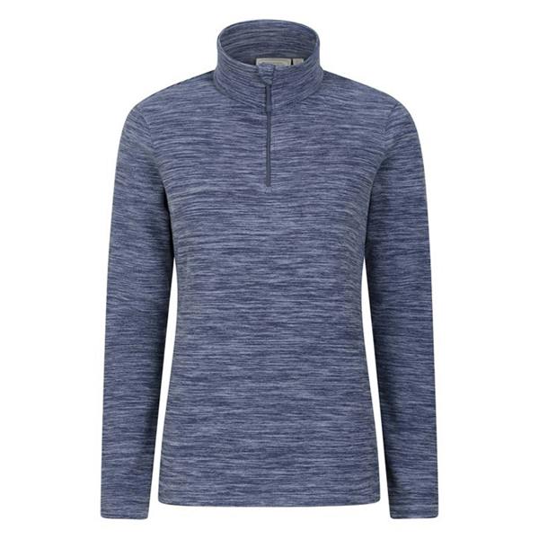 Mountain Warehouse Womens/Ladies Snowdon Melange Fleece Top - Dark Blue