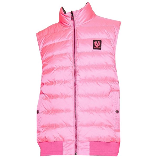 Belstaff Flash Circuit Reversible Down Filled Men's Gilet Jacket - Granite Grey & Neon Pink