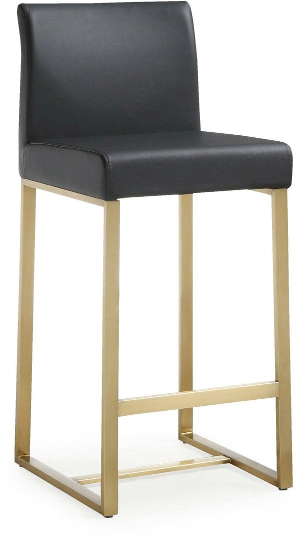 Furniture Edit Denmark Black Gold Steel Counter Stool Set of 2