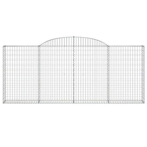 Berkfield Arched Gabion Baskets 4 pcs 300x30x120/140 cm Galvanised Iron