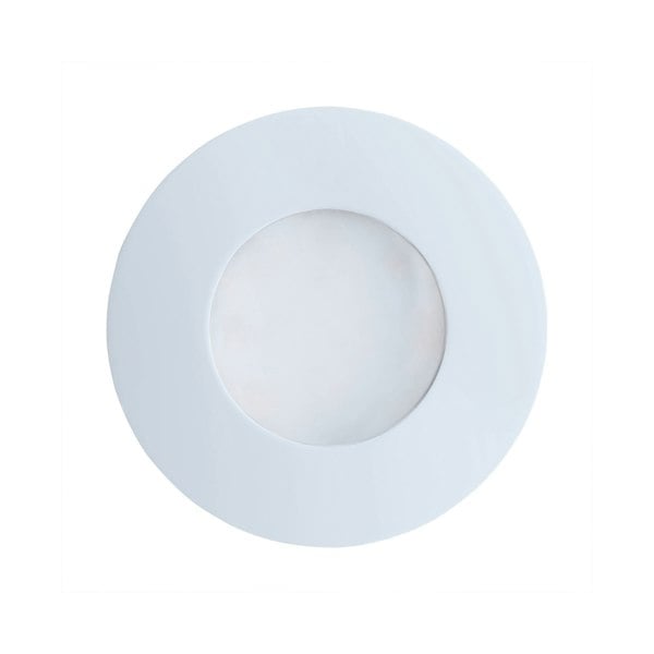 EGLO Margo White Aluminium GU10 Outdoor Recessed Light, (D) 8.4cm