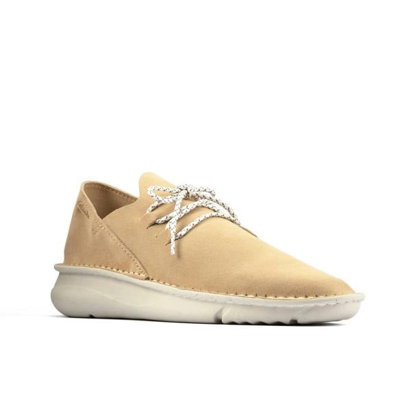 Clarks Mens Origin Leather Casual Shoes - Taupe - 
