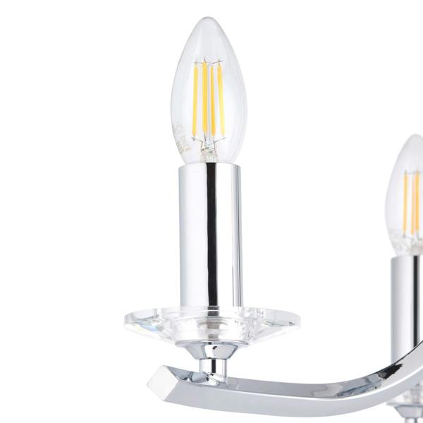 Pagazzi Lighting Morden 3 Light Polished Chrome Semi Flush Ceiling Light