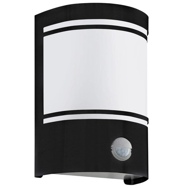 EGLO Cerno Exterior Curved Black Wall Light