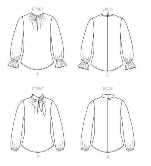 Butterick Sewing Pattern 6790, Tops for Women, A5 (6-8-10-12-14) - Easy