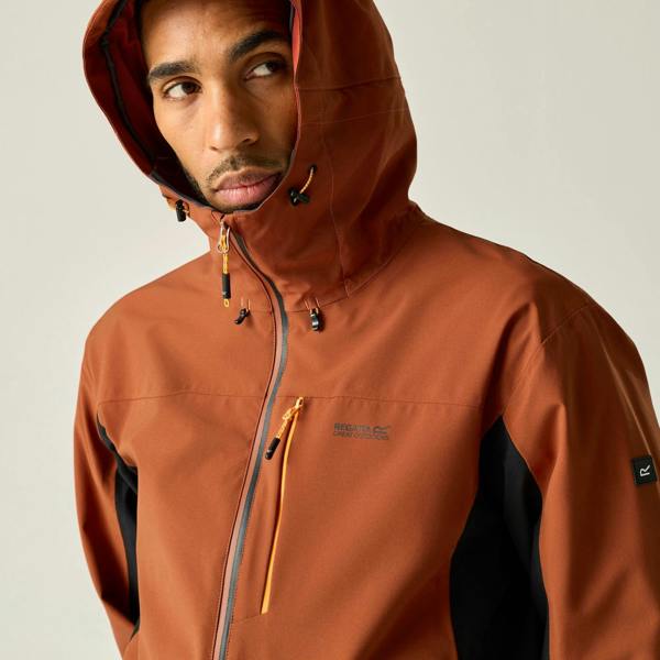 Regatta Mens Birchdale II Waterproof Jacket - Burnt Henna/Black - 