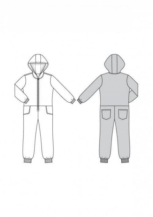 Burda Sewing Pattern 6065 Onesies For Men, 34-44 (44-54) - Easy