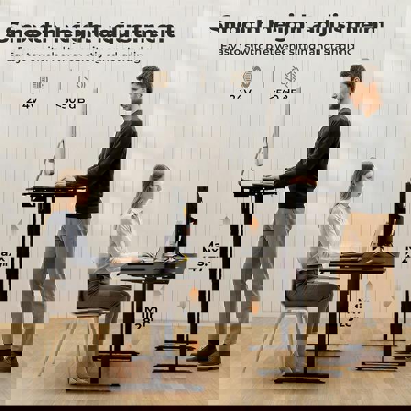 Levede Electric Standing Desk  Adjustable Height Workstation 160cm Metal Frame