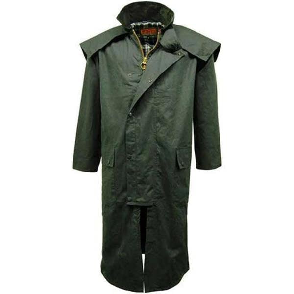 Classic Wax Stockman coat in olive designed for farmers and walkers facing all-weather conditions