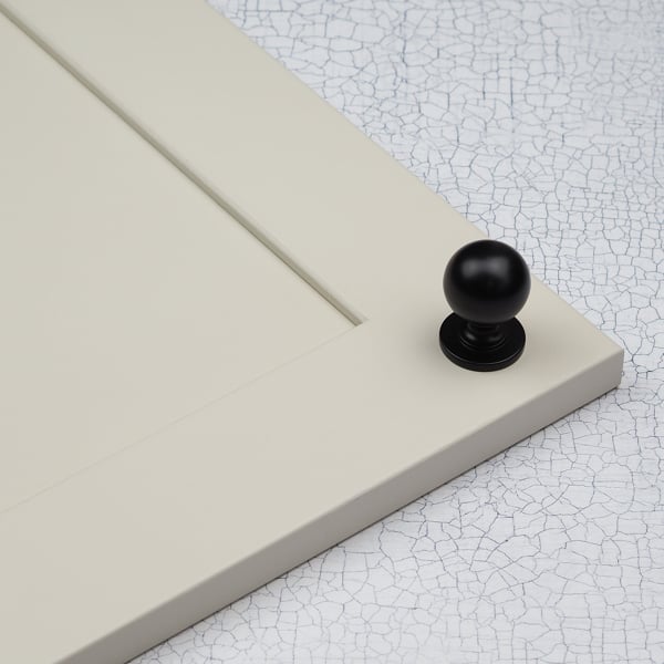 Handle & Home Matt Black Coordinating Tapered Handle, Cup Handle, and Coordinating Knob