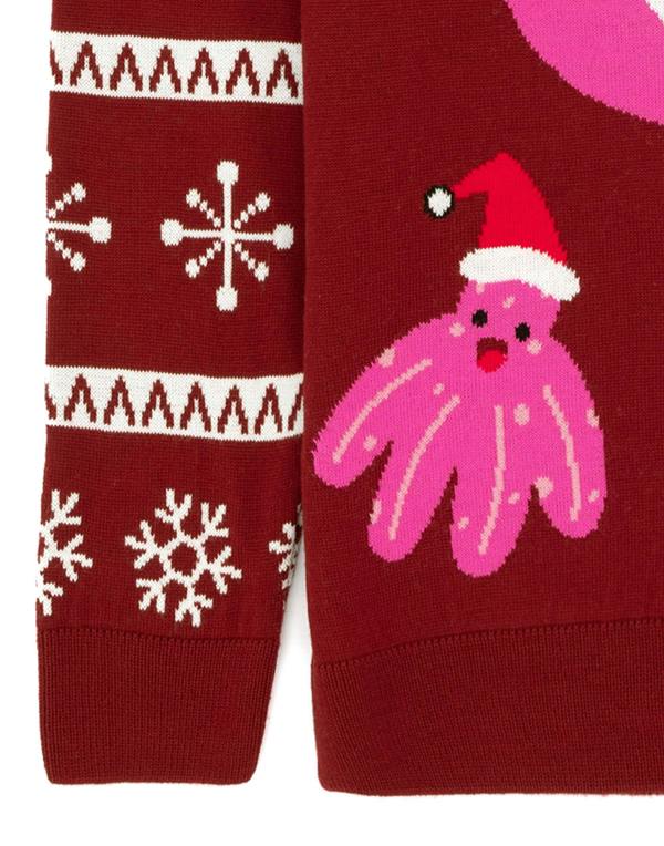 Baby Shark Womens Red Mummy Shark Christmas Jumper
