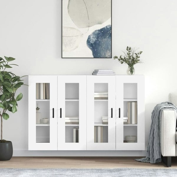 Berkfield Wall Mounted Cabinets 2 pcs White Engineered Wood