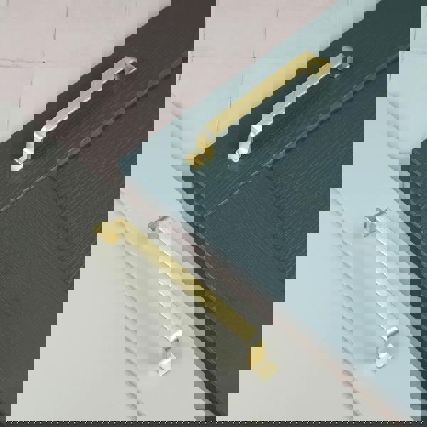 Handle & Home Brushed Brass Strap Handles