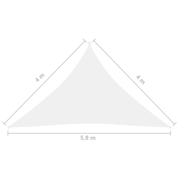 Berkfield Sunshade Sail Oxford Fabric Triangular 4x4x5.8 m White