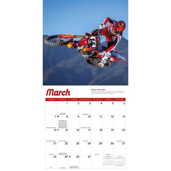 Motorcross Calendar 2027, Wall Calendars, Month To View, Sports, Gift