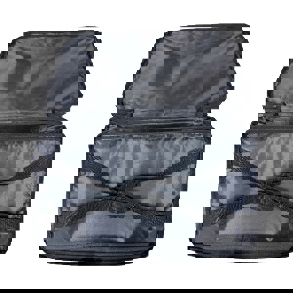 The storage bag open of the Camping Organiser by OLPRO on a white background.