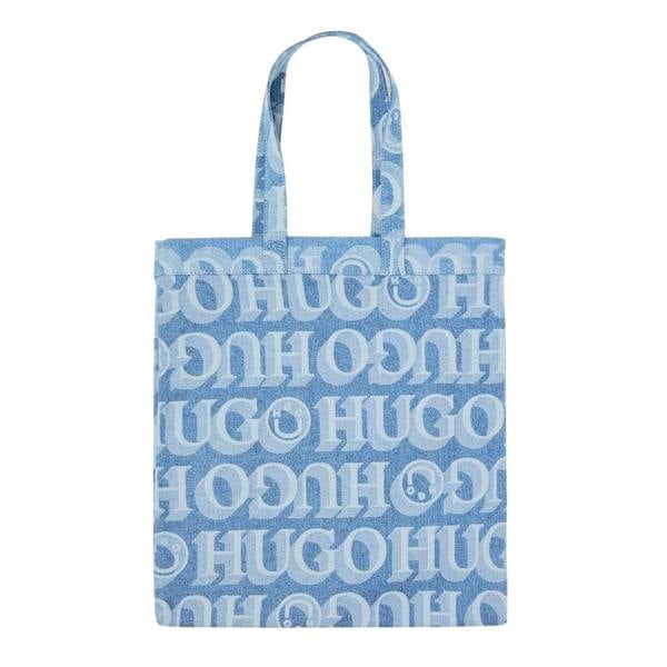 Hugo Roselyn All-Over Print Denim Tote Bag - Blue - 