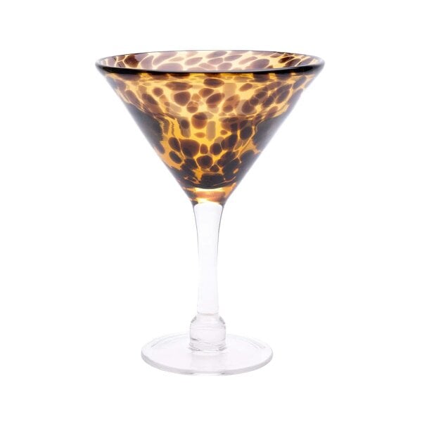 Love Frankie Leopard Print Martini Glass