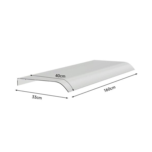 Frosted Window Door Awning Canopy 40cm Arc Patio Awnings Living and Home 160 cm
