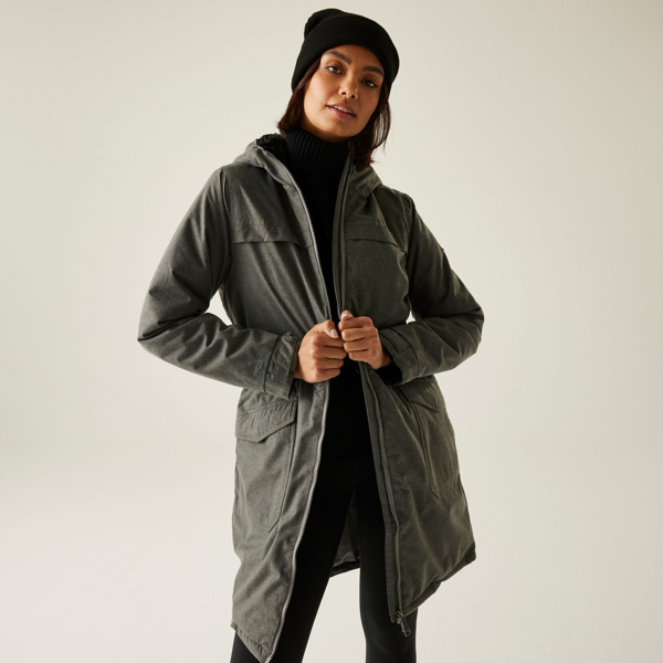 Regatta Women's Romine II Waterproof Jacket - Grey Sky Marl / Black