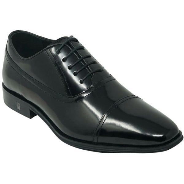 Versace Collection Leather Oxford Shoes - Black