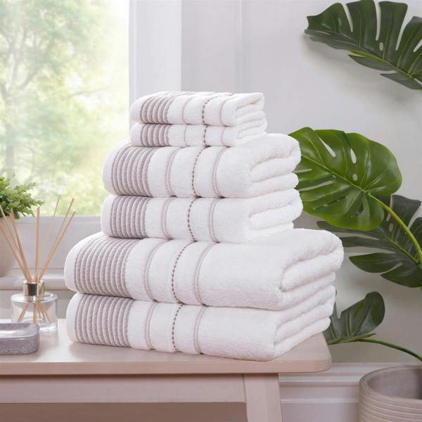 Rapport Dakota Stripe Mono 6pc Towel Bale