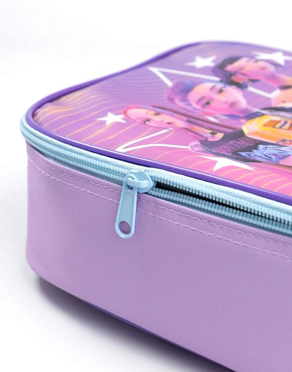 KPop Demon Hunters Girls Multicoloured Character Lunch Bag Bottle and 3 Snack Pot (One Size)