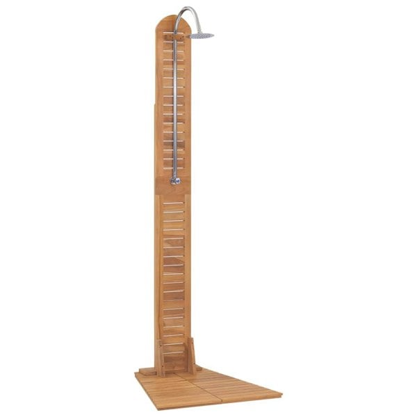 Berkfield Garden Shower Solid Teak 70x75x204 cm