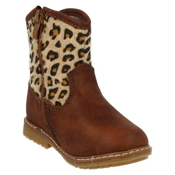 Spot On Infant Girls Spot On Zipped Cowboy Style Printed Boots