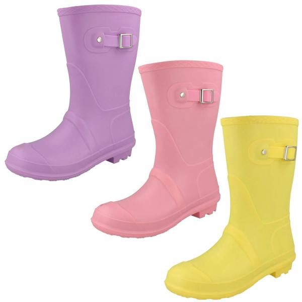 Spot On Ladies Spot On Buckle Detail Wellington Boots