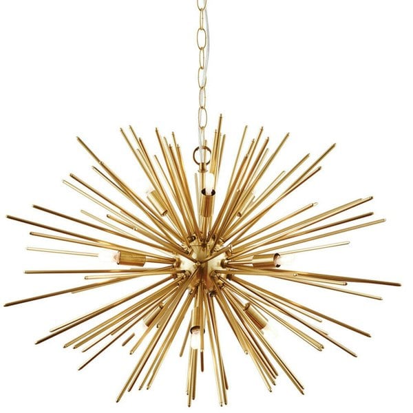 Multi Light Ceiling Pendant 9 Bulb BRASS Feature Chandelier Vintage Metal Lamp Loops