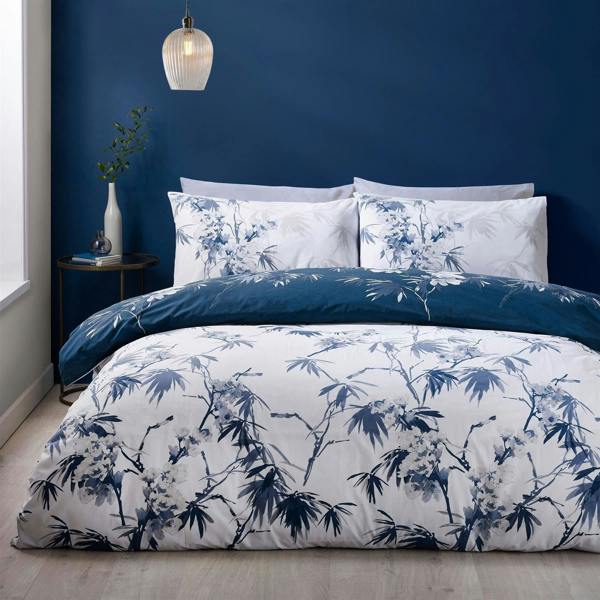 Kyoto Floral Blue Duvet Cover Set