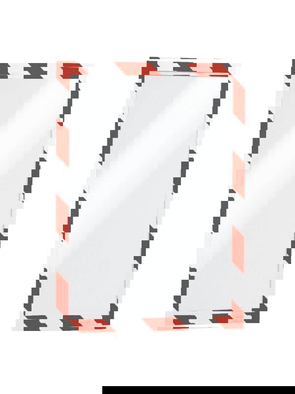Durable DURAFRAME Adhesive Magnetic Hazard Frame | 2 Pack | A4 Red & White