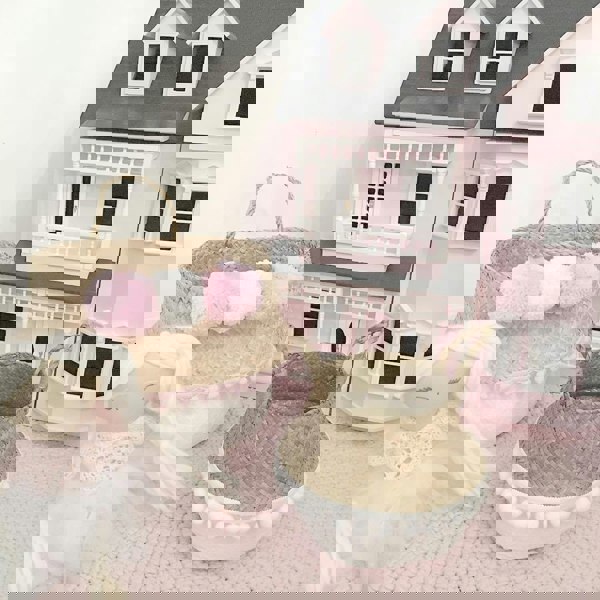 Crocheted rug POWDER PINK - Zuri House
