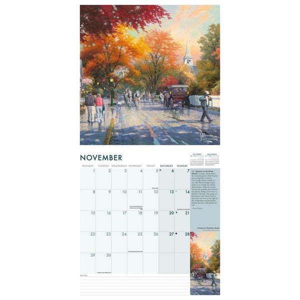 Kinkade, Simpler Times Calendar 2027, Wall Calendars, Month To View, Art, Gift