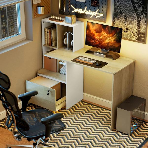 Desk with Shelves