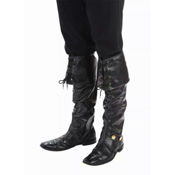 Bristol Novelty Unisex Adult Deluxe Boot Tops - Black - 
