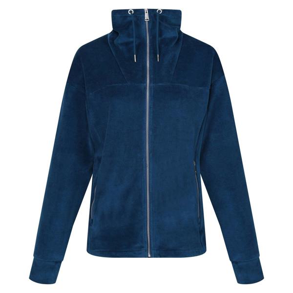 Regatta Womens/Ladies Velour Full Zip Fleece Jacket - Blue Opal - 