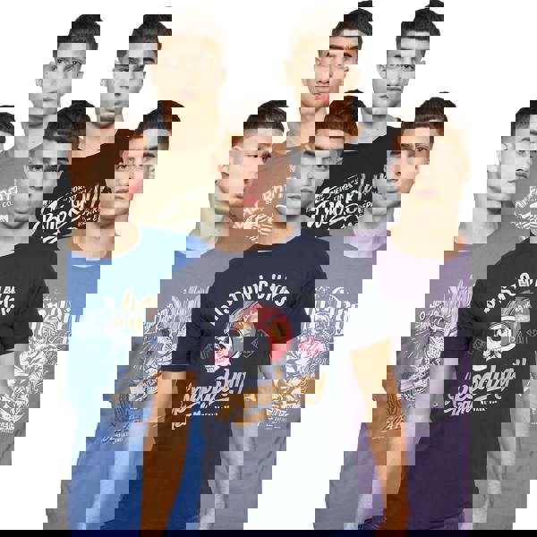 Crosshatch Mens Jerome Assorted Designs T-Shirt (Pack of 5) - Multicoloured - 