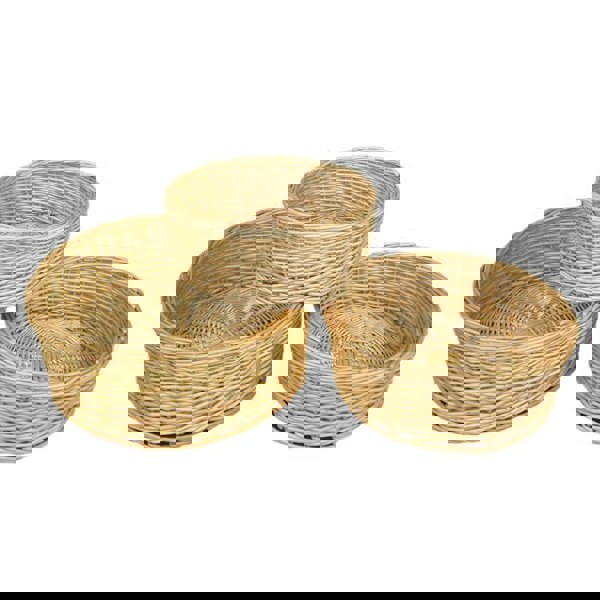 Round Straight-Sided Wicker Tray