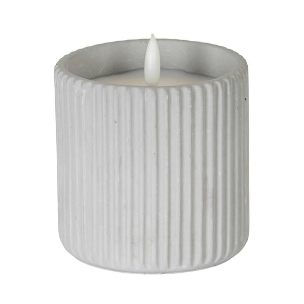 Hill Interiors Luxe Collection Ribbed Table Lamp - Chalk - 